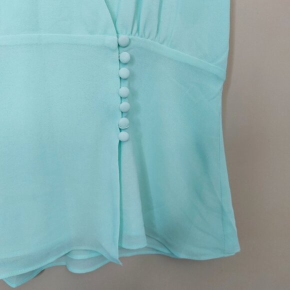 Naked Zebra sleeveless blouse with wrap button detail size medium - Picture 5 of 7